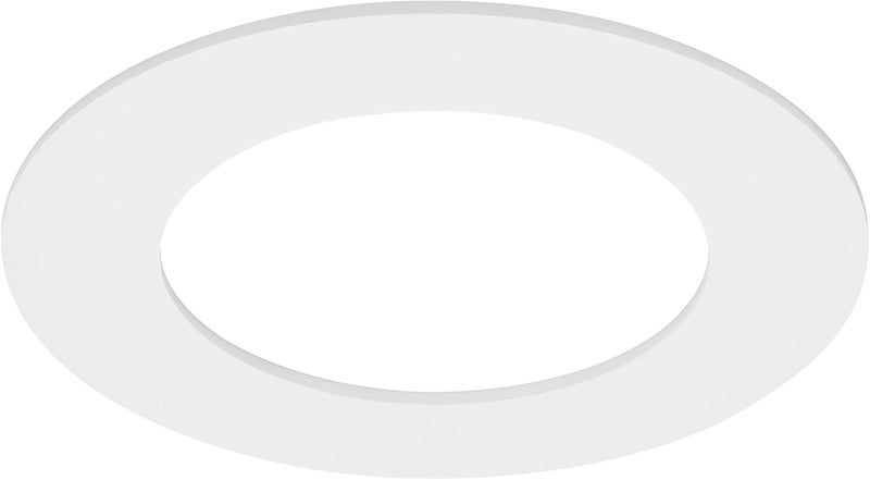 Maxxima 12 Pack 4 in. Goof Rings for Recessed Lights, Can or Canless Lighting Round Downlight Trim Ring, Outer Diameter 6.7” Inner Diameter 4.25”, Durable Plastic Design, White Extended Trim - Image 2